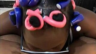 Pretty Ebony Cumslut Craves Hot Milk Explosion on Face