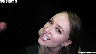 damn lizzie swallows 12 insane cumshots at gloryhole 💦🔥