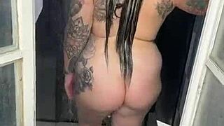 alina modelista enjoys her very clean sexy shower time