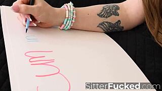 handyman pops petite redhead naomi ryder's tight virgin pussy