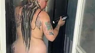 alina modelista enjoys her very clean sexy shower time