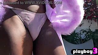 Ana Foxxx Poses Lingerie Poolside Fingers Petite Pussy