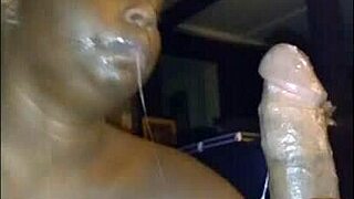 Darkchocolatebarbie's Intense Blowjob Devours Big Black Cock Before Explosive Facial Cumshot!