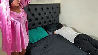 Two guys tempt this huge tits latina wife cant resist