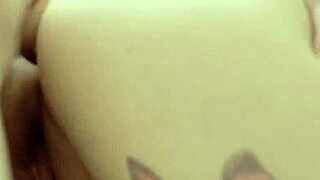 blonde tattooed teen fingered to hardcore cumshot on tongue