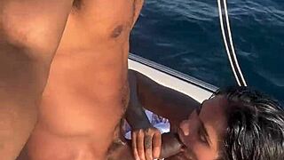 Wild boat sex ride leads to massive creampie explosion deep in Yasmina Khan's juicy ass!