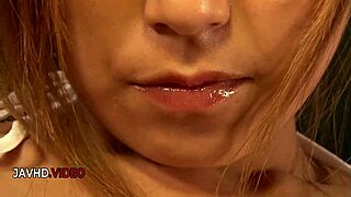 sakura kiryu gets oiled up and vibes to intense orgasm