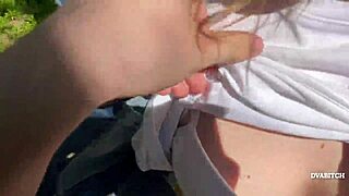 Skinny Teen Teases Before Rough Outdoor Fuck In The Woods