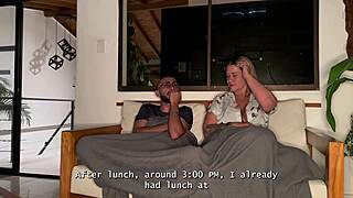wet milf pussy tempts sneaky living room fuck