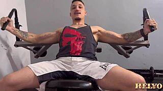 funkeira girlfriend spreads wet pussy for trainer's hardcore gym fuck