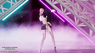 seraphine shakes that sexy kpop ass in uncensored hentai dance mmd 🔥💃