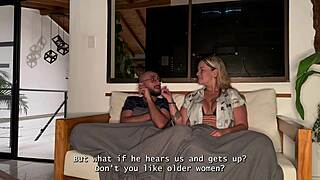 wet milf pussy tempts sneaky living room fuck