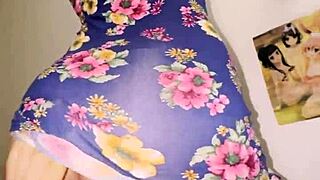 Tempting Young Mexican Big Ass Mini Dress Tease