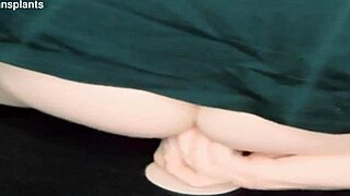 hey, watch this trans babe bounce on huge dildo riding to squirting orgasm?