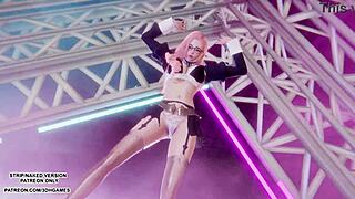 seraphine shakes that sexy kpop ass in uncensored hentai dance mmd 🔥💃