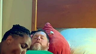 Homemade ebony babe sucks and fucks white cock in hood