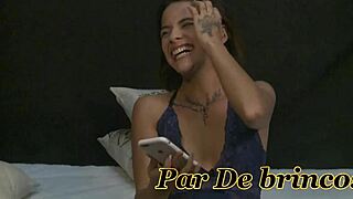 two skinny tattooed latinas tackle giant toy