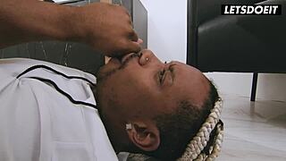 Cum Hungry Ukrainian Craves Tight Pussy Interracial Threesome in Hostel