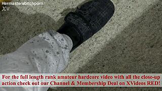 kiwi milf tries pissing high like a guy but splashes everywhere in epic fail