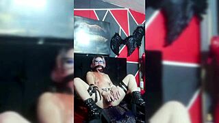 Bondage anal plug stretches huge mature ass