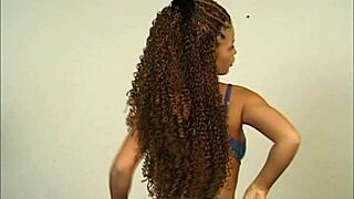 miranda's perfect shaved pussy rubbed big tits flashed