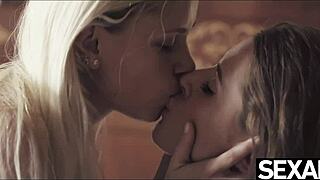 girlfriends scissor wet pussies in steamy 69 and passionate licks