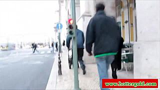 Horny latina babe in stockings seduces with heels and lingerie