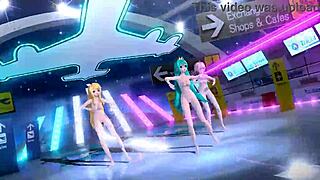 Hatsune Miku Rin and Luka tricolore full nude mod exposed