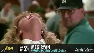 Four realistic celeb orgasms from Aniston, Berry, Ryan and Reid