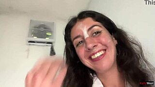 Sneaky Cum-Faced Pizza Munch in Crowded Public Cafe