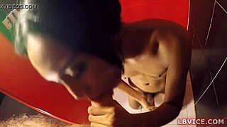 amateur ladyboy jordan performs oral in bathroom