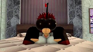 Bunny transsexual teases wildly before rough breeding on request