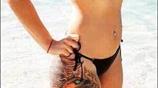 bikini girls on beach showing off real amateur curves and styles compilation