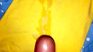 explosive cum eruption from throbbing cock jerk session