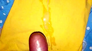 explosive cum eruption from throbbing cock jerk session