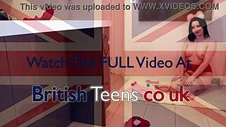 Collared British teen slut fucked hard kitchen doggy