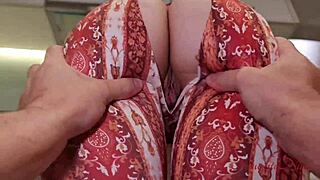 yo, that curvy milf cleaner always spreads for my cock after a fat tip in the kitchen