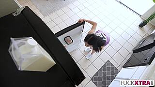 Hey, check out this shy tiny teen tasting homemade milk in a steamy homemade fuck session