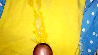 explosive cum eruption from throbbing cock jerk session