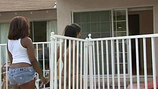 hey, sydnee capri and aliana love, you two tattooed lesbians with saggy tits gape pussies using toys outdoors