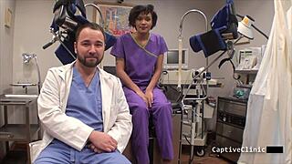 Nurse Jackie Banes spreads in heels backstage fetish!