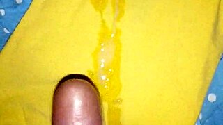 explosive cum eruption from throbbing cock jerk session