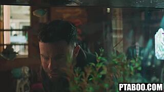 Travel buddies rescue naked babe with Airbnb anal pounding