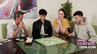 Stepdad stays cool as teen hazel moore dives into bizarre group fantasy fuck