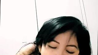 18+ cutie sneaks hidden blowjob gets massive cumshot surprise!