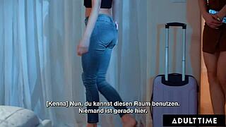 aidra fox tempts kenna james into steamy lesbian pussy licking