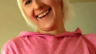 a cute amateur girl eagerly sucks cock and swallows hot cum load