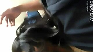 My ex latina girlfriend slurps my small cock in super slow motion blowjob