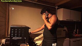 mi entrenador personal accidentally shoves his huge cock in my mouth during intense gym ride training