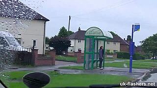 Lucia eagerly tackles every public flashing fingering challenge outdoors